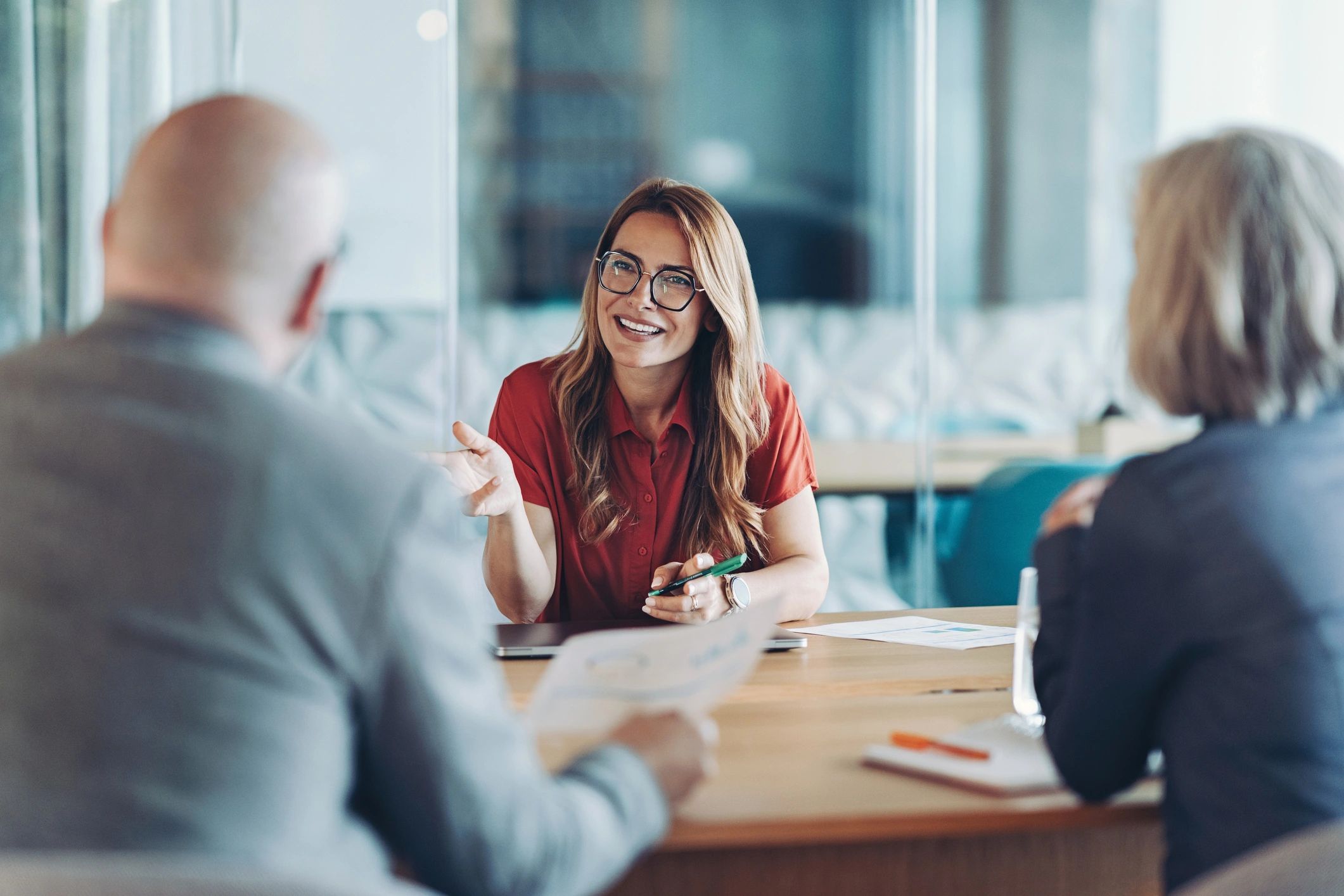 Consultants discussing IT strategy with clients